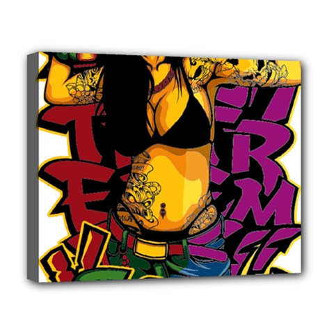 Xtreme Skateboard Graffiti Deluxe Canvas 20  X 16  (stretched) by Sarkoni