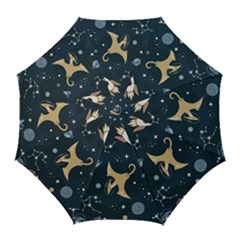 Space Theme Art Pattern Design Wallpaper Golf Umbrellas by Proyonanggan