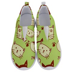 Cute Hand Drawn Cat Seamless Pattern No Lace Lightweight Shoes by Bedest