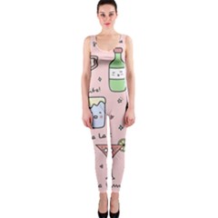Drink Cocktail Doodle Coffee One Piece Catsuit by Apen