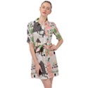 Christmas Trees Icons Belted Shirt Dress View1
