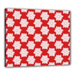 Christmas Snowflakes Background Pattern Canvas 24  x 20  (Stretched)