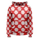 Christmas Snowflakes Background Pattern Women s Pullover Hoodie