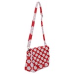 Christmas Snowflakes Background Pattern Shoulder Bag with Back Zipper