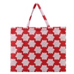 Christmas Snowflakes Background Pattern Zipper Large Tote Bag