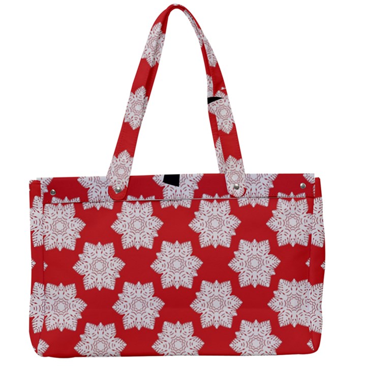 Christmas Snowflakes Background Pattern Canvas Work Bag