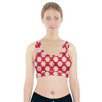 Christmas Snowflakes Background Pattern Sports Bra With Pocket
