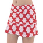 Christmas Snowflakes Background Pattern Classic Tennis Skirt