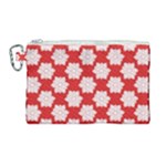 Christmas Snowflakes Background Pattern Canvas Cosmetic Bag (Large)