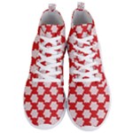 Christmas Snowflakes Background Pattern Men s Lightweight High Top Sneakers