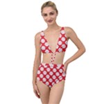 Christmas Snowflakes Background Pattern Tied Up Two Piece Swimsuit