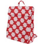 Christmas Snowflakes Background Pattern Flap Top Backpack