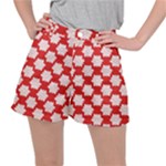 Christmas Snowflakes Background Pattern Women s Ripstop Shorts
