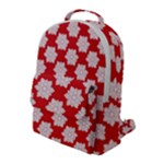 Christmas Snowflakes Background Pattern Flap Pocket Backpack (Large)