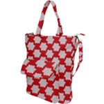 Christmas Snowflakes Background Pattern Shoulder Tote Bag
