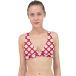 Christmas Snowflakes Background Pattern Classic Banded Bikini Top