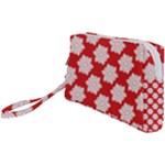 Christmas Snowflakes Background Pattern Wristlet Pouch Bag (Small)