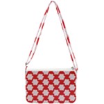 Christmas Snowflakes Background Pattern Double Gusset Crossbody Bag