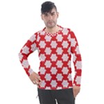 Christmas Snowflakes Background Pattern Men s Pique Long Sleeve T-Shirt
