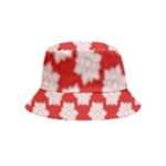 Christmas Snowflakes Background Pattern Inside Out Bucket Hat (Kids)