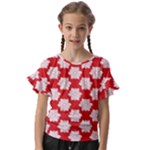 Christmas Snowflakes Background Pattern Kids  Cut Out Flutter Sleeves