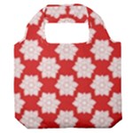 Christmas Snowflakes Background Pattern Premium Foldable Grocery Recycle Bag