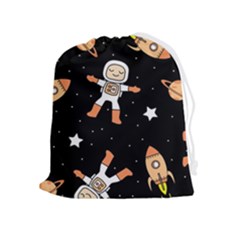 Astronaut Space Rockets Spaceman Drawstring Pouch (xl)