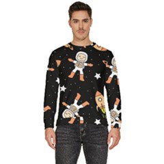 Astronaut Space Rockets Spaceman Men s Fleece Sweatshirt by Ravend