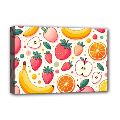 Fruit Sweet Pattern Deluxe Canvas 18  X 12  (stretched) by Ravend