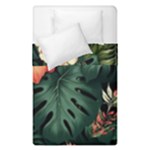 Flowers Monstera Foliage Tropical Duvet Cover Double Side (Single Size)