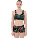 Flowers Monstera Foliage Tropical Work It Out Gym Set
