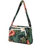 Flowers Monstera Foliage Tropical Front Pocket Crossbody Bag