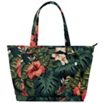 Flowers Monstera Foliage Tropical Back Pocket Shoulder Bag 