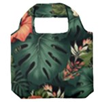 Flowers Monstera Foliage Tropical Premium Foldable Grocery Recycle Bag