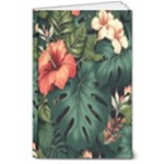 Flowers Monstera Foliage Tropical 8  x 10  Hardcover Notebook