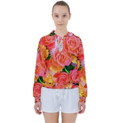 Bouquet Floral Blossom Anniversary Women s Tie Up Sweat by Ravend