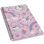 Beautiful Cute Animals Pattern Pink 5.5  x 8.5  Notebook