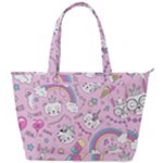 Beautiful Cute Animals Pattern Pink Back Pocket Shoulder Bag 