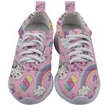 Beautiful Cute Animals Pattern Pink Kids Athletic Shoes