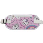 Beautiful Cute Animals Pattern Pink Rounded Waist Pouch
