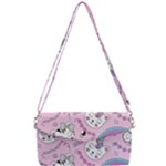 Beautiful Cute Animals Pattern Pink Removable Strap Clutch Bag
