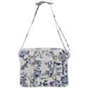 Blue Vintage Background, Blue Roses Patterns, Retro Cross Body Office Bag View3