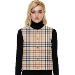 Burberry, Checker, Clothes, Fashion, Pattern Women s Button Up Puffer Vest by nateshop