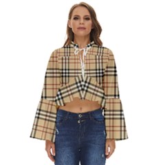 Burberry, Checker, Clothes, Fashion, Pattern Boho Long Bell Sleeve Top