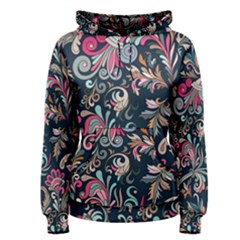 Coorful Flowers Pattern Floral Patterns Women s Pullover Hoodie by nateshop