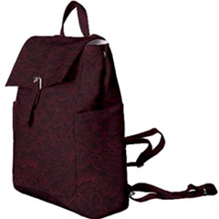 Dark Red Floral Lace, Dark Red, Flowers, Pattern, Romance Buckle Everyday Backpack
