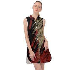 Fabric, Texture, Colorful, Spots Sleeveless Shirt Dress by nateshop