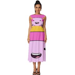 Adventure Time Princess Bubblegum Sleeveless Round Neck Midi Dress by Sarkoni