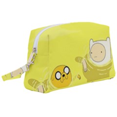 Adventure Time Jake The Dog Finn The Human Artwork Yellow Wristlet Pouch Bag (large) by Sarkoni