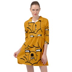 Adventure Time Jake The Dog Mini Skater Shirt Dress by Sarkoni
